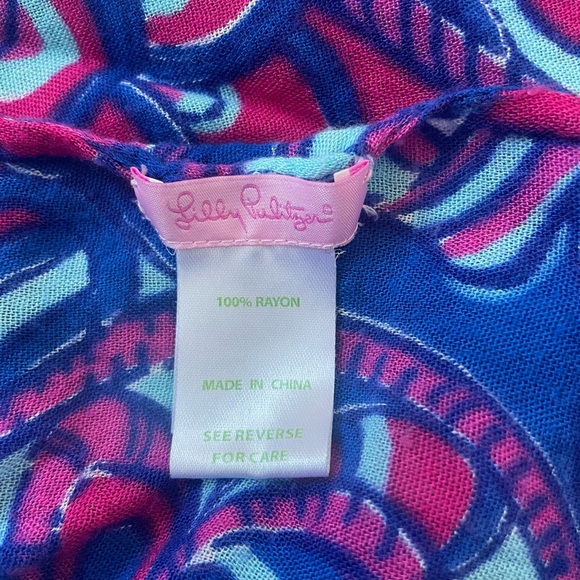Lilly Pulitzer Colorful Abstract Pattern Scarf - Picture 3 of 3